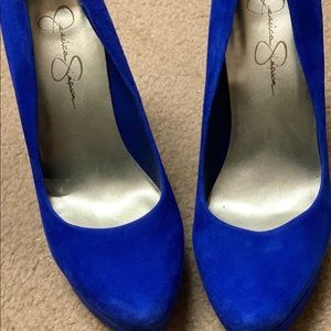 Suede Blue heels